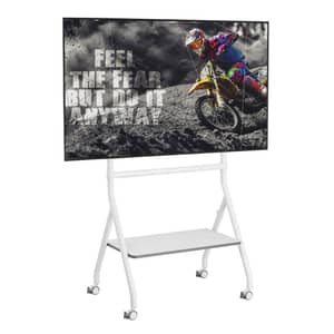 BEETEC Mobile TV Stand 32–86 Inch TV Screens, VESA 600x400mm, White TF-RG9W