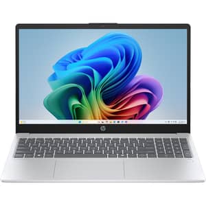 HP OmniBook 3 NGAI (2025) AI PC - AMD Ryzen AI 7-350 / 15.6inch FHD / 1TB SSD / 24GB RAM / Shared AMD Radeon 840M Graphics / Windows 11 Home / English & Arabic Keyboard / Glacier Silver / Middle East Version - [15-FN0005NE]