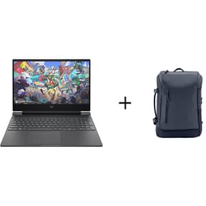 HP (2025) Laptop - 13th Gen / Intel Core i7-13620H / 15.6inch FHD / 512GB SSD / 16GB RAM / 6GB NVIDIA GeForce RTX 3050 Graphics / Windows 11 Home / English & Arabic Keyboard / Mica Silver / -+ 6H2D8AA Backpack
