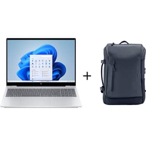 HP OmniBook 7 (2025) AI PC - 2nd Series / Intel Core Ultra 7-255H / 16inch WQXGA / 1TB SSD / 32GB RAM / Shared Intel Arc 140T GPU Graphics / Windows 11 Home / English & Arabic Keyboard / Glacier Silver / Middle East Version - [16AY0002NE] + Backpack