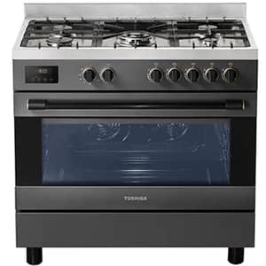 Toshiba 5 Burner Gas Cooker 90cm Charchol Grey - RQ1-90MG5GE(GR)