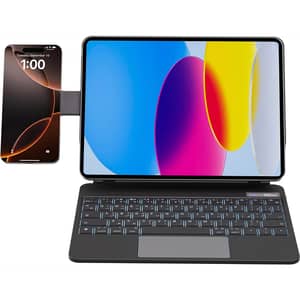 Powerology Dynaboard Wireless Keyboard Case for iPad 10th Black - PWMK10BK