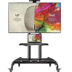 Nb Ergonomic Mobile TV Cart 55 - 90 Inches Black