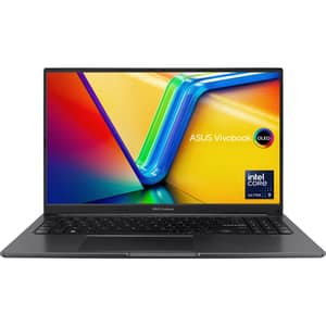 أسوس فيفوبوك 15 (2025) جيل 13، معالج إنتل كور i9-13900H، شاشة 2.8K مقاس 15.6 بوصة، (1 تيرابايت، 16 جيجابايت)، كرت شاشة إنتل آيريس Xe مدمج، نظام ويندوز 11 هوم، لوحة مفاتيح إنجليزية وعربية، لون أسود، إصدار الشرق الأوسط X1505VA-MA897W