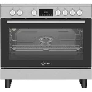 Indesit 5 Burner Vitro Ceramic Cooker 90cm Inox - RIN9-EV820205XME