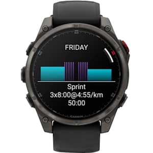 Garmin Fenix 8 Pro Smartwatch Sapphire Titanium With Graphite/Black Silicone Band