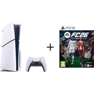 Sony PlayStation 5 Slim Disc Console White + FC 26 EA Sports Middle East Bundle