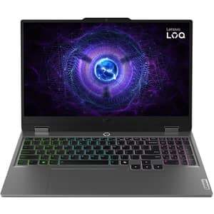 Lenovo LOQ 15IRX9 Gaming (2025) Laptop - 13 Gen / Intel Core i5-13450HX / 15.6inch FHD / 512GB SSD / 16GB RAM / 6GB NVIDIA GeForce RTX 4050 Graphics / Windows 11 Home / English & Arabic Keyboard / Luna Grey / Middle East Version - [83DV000AAX]