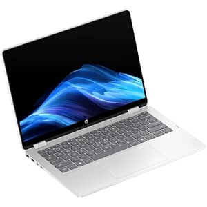 HP OmniBook 5 Flip 2-in-1 Convertible (2025) Laptop - 13th Gen / Intel Core i5-1334U / 14inch 2K / 512GB SSD / 8GB RAM / Shared Intel Iris Xe Graphics / Windows 11 Home / English & Arabic Keyboard / Glacier Silver / Middle East Version - [14-FP0009NE]