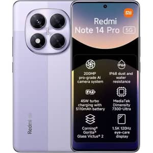 Xiaomi Redmi Note 14 Pro 5G 256GB 12GB RAM Lavender Purple Dual Sim Smartphone