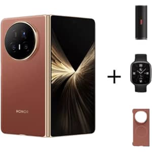 Honor Magic V5 5G 512GB 16GB RAM Reddish Brown Dual Sim Smartphone + Choice Speaker + Watch 4 + V5 Case