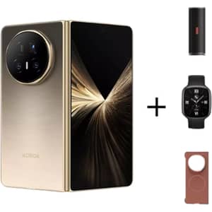 Honor Magic V5 5G 512GB 16GB RAM Dawn Gold Dual Sim Smartphone + Choice Speaker + Watch 4 + V5 Case