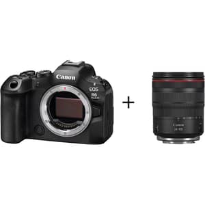 Canon Mirrorless Camera Body Black With RF 24-105mm F4 L IS USM Lens - EOS R6 Mark III