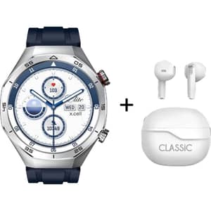 Xcell Elite 7 Smartwatch Silicon Blue + Classic TWS Earbuds White