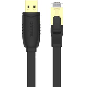 Unitek USB 2.0 to RJ45 Console Rollover Flat Cable 1.8m Black - Y-SP02001B