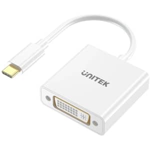 Unitek USB-C To DVI Adapter 15cm Cloud White - V1429A01