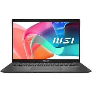 MSI Modern 14 (2026) Laptop - 13th Gen / Intel Core i3-1315U / 14inch FHD / 512GB SSD / 8GB RAM / Shared Intel Iris Xe graphics / Windows 11 Home / English & Arabic Keyboard / Gray Black / Middle East Version - [F13MG-65]