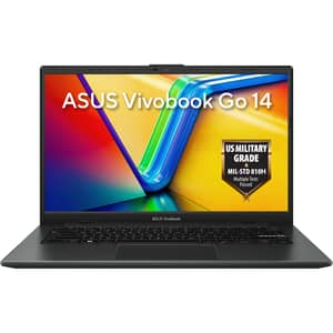 Asus Vivobook Go 14 (2026) Laptop - AMD Ryzen 5 40 / 14inch FHD / 512GB SSD / 8GB RAM / Shared AMD Radeon Graphics / Windows 11 Home / English & Arabic Keyboard / Mixed Black / Middle East Version - [E1404FA-EB1211W]
