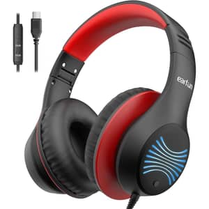 Earfun K3 Kids Wired Over Ear Headset Black/Red