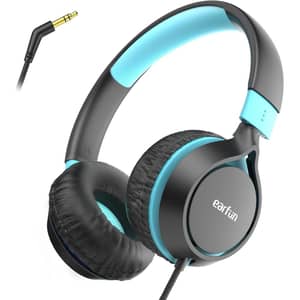 Earfun S1B Wired On Ear Kids Headphones Black