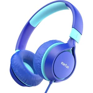 Earfun S1L Wired On Ear Kids Headphones Blue