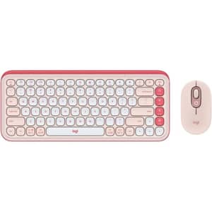 Logitech Pop Icon Combo Keyboard And Mouse Rose/Off-White - 920-013105
