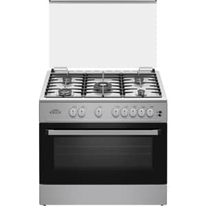 Best Free Standing 5 Burner Gas Hobs Cooker 90x60cm Stainless Steel / Black - BST96TSFC