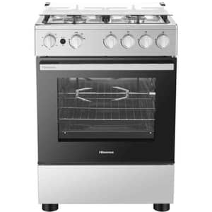 Hisense Free Standing 4 Burner Gas Cooker 60cm Stainless Steel - HFG60422RX