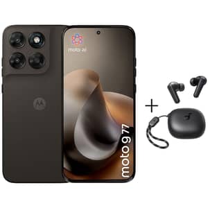 Motorola G77 5G 256GB 8GB RAM PANTONE Black Olive Dual Sim + Soundcore R50i