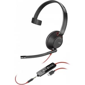 Poly Blackwire C5210 Wired Over Ear Headset Black