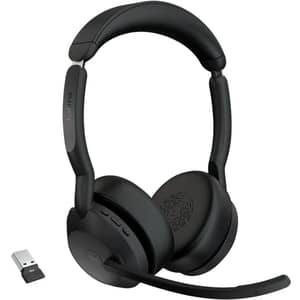 Jabra Evolve2 55 MS Wired Wireless On Ear Headset Black