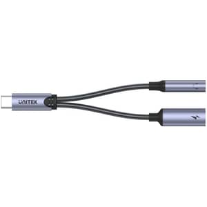 Unitek Fast USB-C To 3.5mm Audio Adapter With Charger Space Grey - M205A