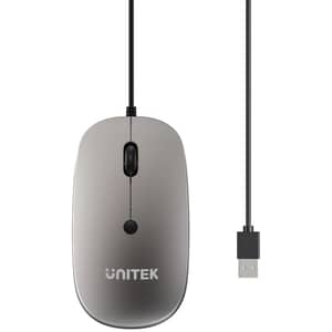 Unitek SlimTrack Wired Optical Mouse 1.5m Space Grey - T060BGY01
