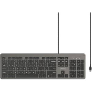 Unitek SlimTap Ultra Light Wired Keyboard 1.5m Space Grey - T052AGY01-US-AR