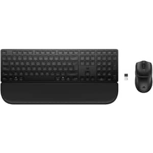 HP 580C Multi Device Dual Mode Mouse & Keyboard Combo with PalmRest Black - BD5F2AA