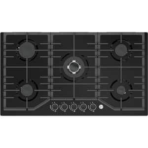 Hoover Built-in 5 Burner Gas Hob 90cm Black Glass - HGH-W95G-GBI