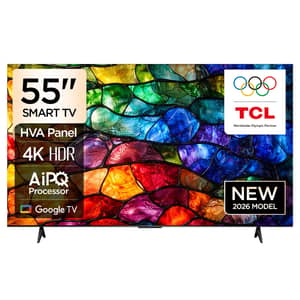 TCL Google TV 55 Inch P61L 4K HDR SMART TV (2026 Model) 55P61L Black