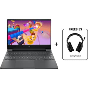 HP Victus Gaming (2026) Laptop - AMD Ryzen 7-7445H / 15.6inch FHD / 1TB SSD / 16GB RAM / 4GB NVIDIA GeForce RTX 3050 Graphics / Windows 11 Home / English & Arabic Keyboard / Mica Silver / Middle East Version - [15FB3011NE] + HyperX CLST 2 Gaming Headset