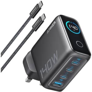 شاحن أنكر مع سلك USB-C لون رمادي داكن B2697GZ1