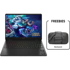 HP OMEN Gaming (2026) Laptop - 2nd Series / Intel Core Ultra 7-255H / 16inch 2K / 512GB SSD / 24GB RAM / 8GB NVIDIA GeForce RTX 5050 GPU / Windows 11 Home / English & Arabic Keyboard / Shadow Black / Middle East Version - [16-am0035ne] + 8C525AA Backpack
