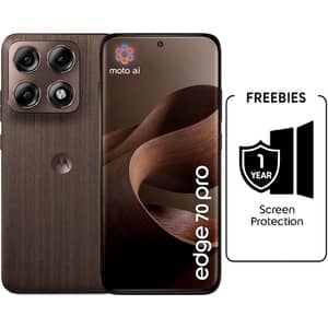 Moto Edge 70 Pro 5G 512GB 12GB RAM Pantone Chicory Coffee Dual Sim Smartphone + 1 Year Screen Damage Protection