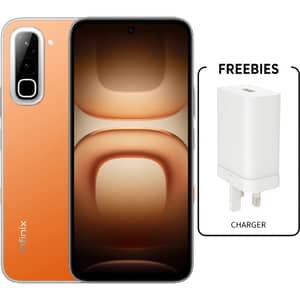 Infinix HOT 70 4G 256GB 8GB RAM Thermo Orange Dual Sim Smartphone with Charger