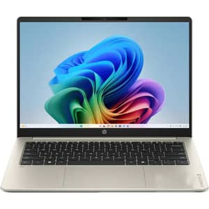 HP OmniBook 3 (2025) Laptop - Qualcomm Snapdragon X X1-26-100 / 14inch 2K / 512GB SSD / 16GB RAM / Shared Qualcomm Adreno Graphics / Windows 11 Home / English Keyboard / Warm Gold / International Version - [14-HZ0025DX]