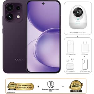OPPO Reno16 F AI Phone Dual SIM 5G Twilight Violet 8GB RAM 256GB With OPPO Enco Buds3 Pro + OPPO Magnetic Case + Botslab IP Camera - Middle East Version