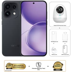 OPPO Reno16 Pro AI Phone Dual SIM 5G Staright Black 12GB RAM 512GB With OPPO Enco Air4 + OPPO Magnetic Case + Botslab IP Camera - Middle East Version