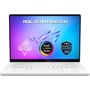 Asus ROG Zephyrus G14 Gaming (2026) Laptop - 3rd Series / Intel Core Ultra 9-386H / 14inch 3K / 1TB SSD / 32GB RAM / 12GB NVIDIA GeForce RTX 5060 Graphics / Windows 11 Home / English & Arabic Keyboard / Platinum White / ME Version - [GU405AR-SY064W]