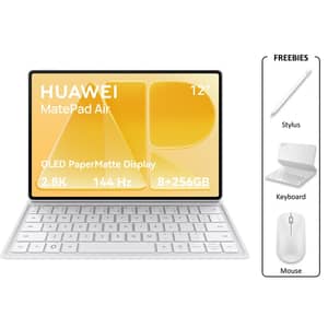Huawei MatePad Air Tablet - WiFi 256GB 8GB RAM 12inch White + M-Pencil Pro + Smart Magnetic Keyboard + Mouse