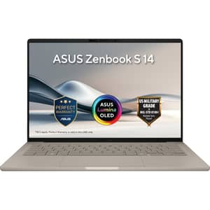 Asus Zenbook A14 (2026) Copilot+ PC - Snapdragon X X1-26-100 / 14inch FHD / 1TB SSD / 16GB RAM / Shared Qualcomm Adreno GPU / Windows 11 Home / English & Arabic Keyboard / Zabriskie Beige / Middle East Version - [UX3407QA-QD521W]