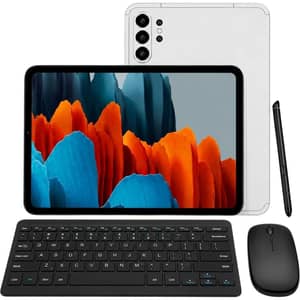 Modio M49 Tablet - WiFi 512GB 12GB RAM 10.1inch Silver + Keyboard, Mouse & Protective Case - International Version