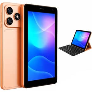 Oteeto TAB 77 Tablet - WiFi 256GB 8GB RAM 7inch Orange + Keyboard - International Version